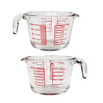 더홈스 유리제 계량컵 2p 세트, 500ml
