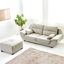 동서가구 퓨리 구스포켓 3인용 아쿠아텍스 이지클린 패브릭 소파+스툴 포함 DF643607, 민트