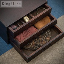 [Kingfishe]차통 보이차 보관함 보관 케이스 우드 다관 TuEFEI811SNH6, 사진색G