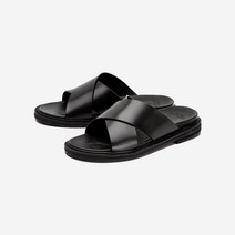 커스텀에이드 3.5cm 소가죽 크로스 슬 바넷 BLACK