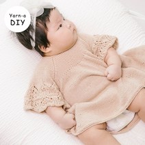 야나 [DIY패키지][니팅포올리브] 코튼 메리노 레이스 뱃 탑 & 드레스(+인쇄도안) 니팅포올리브 아기옷뜨기 유아옷만들기 대바늘뜨개 diy키트 대바늘 뜨개질, 드레스 10세(8볼), 소프트 아쿠아
