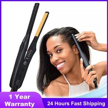 봉고데기 전문가용볼륨고데기 매직기 미니 플랫 언 헤어 스트레이트너 휴대용 울트라-씬 헤어 스트레이트닝 컬링 언 세라믹 헤어, 상자 포함, 유럽 ​​연합