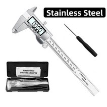 버니어캘리퍼스 측정도구 - 스테인레스 스틸플라스틱 디지털 의 인치 악기 깊이 측정, CHINA, Stainless Steel