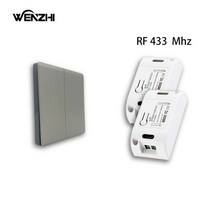 스마트 스위치 라이트 DIY 모듈 수신기 433 Mhz 86 유형 휴대용 RF 무선 릴레이 전원 원격 제어 220V 벽 패, 2Switch1 receiver2_CHINA