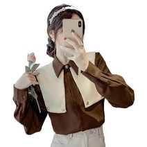 JUSTFEELING 여성 코르덴 블라우스 데일리룩 직장 긴팔 이너셔츠 스윗트 간절기 셔츠 남방 3컬러