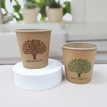 크라프트종이컵 1박스 그린250개+브라운250개(500개입), 그린250개입+브라운250개입 x 1개(500개입)