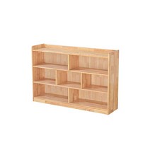 저층 원목교구장 미술 유치원 학원 수납장, 후면패널O  10칸 오크