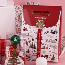 크리스마스 가방박스 쿠키상자(중-레드)