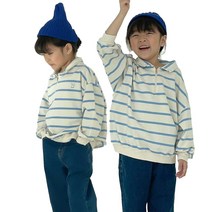 보담섬유 주니어 유아동복 키즈 여아남아 공용 봄옷 봄신상 유행타지 않고 늘 인기있는 단가라 패턴 반집업 맨투맨