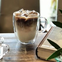 아덴 내열유리 점보 유리 머그잔 이중잔 500ml, 단품