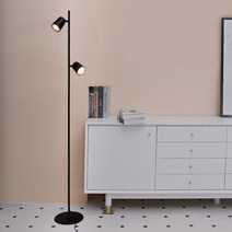 갤러리데코 닐라 2구 플로어 스탠드 인테리어조명, 블랙