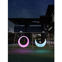 흔들그네의자 정자 야외 빛나는 스윙 정원 빌라 그물 빨간색 의자 태양 창조적 인 달 흔들, [09] 15045150 라운드 스윙 프레임 충전 모델