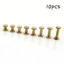 10pcs 솔리드 브래스 바인딩 시카고 나사 네일 스터드 리벳 사진 앨범 가죽 공예 벨트 지갑 패스너 10/8mm, 04 8x6