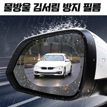 비오는날 사이드미러 빗물커버 필름 2p, 원형