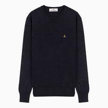 비비안웨스트우드 (당일) 22FW 비비안 웨스트우드 ORB 로고 자수 다크 그레이 니트 2701000CY0006P411