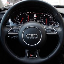 아우디 핸들 튜닝 엠블럼 S SLINE RS 포인트 뱃지, 07.S5, A TYPE(CARBON BADGE)