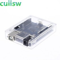 스위치 led 앰프 프로그래밍 회로 mp3모듈 2560 와이파이 매크로Arduino UNO R3 용 블랙 ABS 플라스틱 케, 01 WHITE