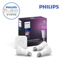 [ PHILIPS 코리아 공식판매점 ] 필립스 휴 HUE 4.0 화이트&컬러 엠비언스 스타터 킷, 휴 4.0 화이트&컬러 엠비언스 스타터 킷