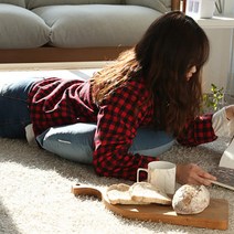cocooning 100% 국내 초승달 반달 허그 바나나 벨벳 쿠션, 스카이블루
