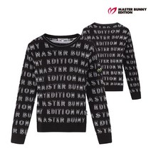 마스터바니에디션 골프 masterbunnyedition여성 올오버 로고 니트 M42101SR157_BK, 1[90], BK