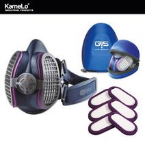 GVS 일립스 마스크 필터 교체 분진 특급 방진마스크 세트 (본품+교체필터 3세트+전용케이스), 특급대형(SPR457)+전용케이스, 특급탈취필터(SPR450) 3개