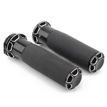 바이크 오토바이 핸들 바 그립 quotmm 할리 VRSC Sportster XL Dyna Street Bob Softail 슬림 팻 보이 투어, 05 Black E