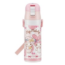 마이멜로디 원터치 어깨끈 보온 보냉병 470ml, 마이멜로디 원터치 보온보냉병 470ml 어깨끈물통