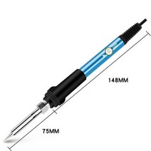 납땜기 온도 조절 전기 땜 인두 60W 80W 220 및 110 볼트 용접 재작업 솔더 스테이션 히트 펜슬 팁 수리, 02 파란_01 110V US_01 미국