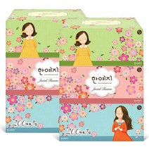한예지 캐릭터 미용티슈 200매 3입 2팩(총 6입), 없음