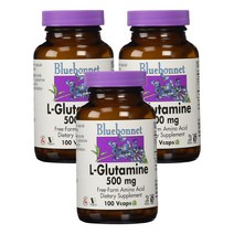 블루보넷 L-글루타민 500mg 브이캡 글루텐 프리 비건, 3개, 300개입