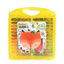 24색 크레파스(모나미) 캐릭터문구 색칠공부 신학기, 옐로우