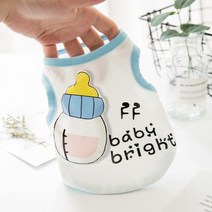 봄 여름 강아지 옷 귀여운 티셔츠 고양이 요크셔테리어 말티즈 애완동물 의류 패션, XXL, 입체 젖병