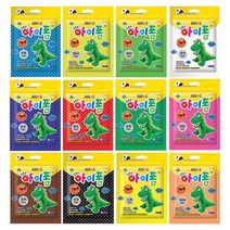 아모스 아이폼 50g 파우치 12색 칼라폼클레이 지퍼백 어린이집 유치원 초등학교 만들기재료 볼클레이 구슬클레이 구슬점토, 형광핑크, 10개