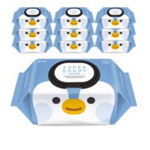 슈퍼대디 프랜즈 펭귄 유아물티슈 캡형, 10개입, 5세트