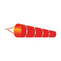 GHSHOP 바람 양말 가방 매달려 그로멧 바람 방향 표시기 방수 반사 벨트 weathercock windsock 정원, 100cm, 옥스포드 천, 빨간색과 회색