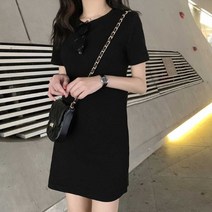 검정색 스타일 캐주일 무지 코디 원피스 데이트 결혼식하객패션 20대 반팔잠옷 여성여자옷 30대 쇼핑몰 편