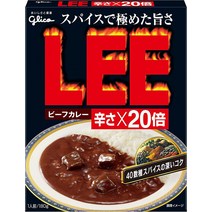 에자키 글리코 쇠고기 비프 카레 LEE 큰 매운맛 20배 180g 10개, 매운맛×20배 + 1개