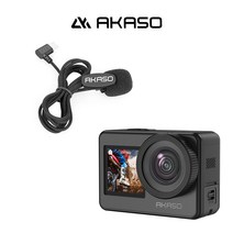 [신상출시 50%}아카소 Brave 7 4K30FPS 20MP WiFi 터치스크린 방수 액션캠 신판 선발 한정 판매 핸디캠, B7+전용 마이크