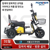 삼륜 여성 전동 오토바이 3발 전동차 세발 바이크 삼륜차 3륜 전기 스쿠터 전기 세발 자전거, A.48V, B.디럭스 버전 48v 벌거벗은 자동차(배터리 충전기가