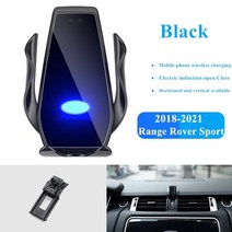 랜드로버 레인지로버 이보크 Evoque 레인지 로버 스포츠 전용 2018-2021 car phone holder 15w qi 무선 충전기 for iphone xiaomi, 스포츠 레프트 드라이브-bk
