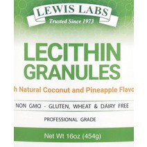 Lewis Labs 레시틴 과립 코코넛 및 파인애플 파우더 454g, 1개
