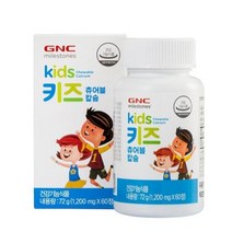 GNC 키즈 츄어블칼슘(null), 60정, 1200mg