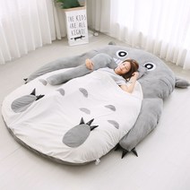 토토로 귀여운 캐릭터침대 슈퍼싱글침대 침낭 대형인형 바닥침대 다다미여운 캐릭터침대 슈퍼싱글침대 침낭 대형인형 바닥침대 다다미 증정품 사은품, 무표정