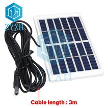 1.2W 6V 태양 전지 패널 5521 DC 포트 휴대용 다결정 실리콘 몰드 충전기 플레이트 전화 배터리 보조베터리 충전