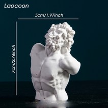 북유럽 조각 그리스 신화 석고 동상 개 수지 피규어 초상화 흉상 미니 그리기 연습 공예, Laocoon o