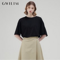 귈림 솔리드 절개라인 코튼워싱면 티셔츠 GAMTS02G