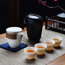 다완 순수 다기세트 차생활 4인 백자 휴대용 여행용, 상세페이지 참조, 굿º▶본품◁º짱, 상세페이지 참조