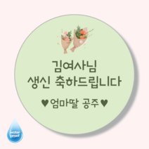 [4시이전오늘출고] 생일축하스티커 문구변경 맞춤제작 유광 방수 고급스티커, 48mm(20매)/1-19