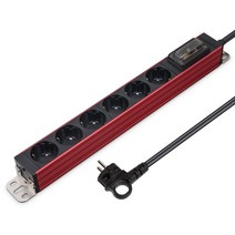 현대 국산 대용량 4000w 20A누전차단기장착 고용량 고전력 알루미늄 멀티탭 2구 3구 4구 6구 에어컨 세탁기 건조기 인덕션 멀티콘센트 난로 난방 사은품 안전카바 2개, 레드, 6구 5M