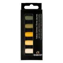 렘브란트 Rembrandt 소프트 파스텔 마이크로 세트 5피스 하프 스틱 번트 시에나, 5 Half Sticks in Micro Set, Yellow Ochres, Yellow Ochres